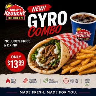 Gyro Wrap Halal Combo